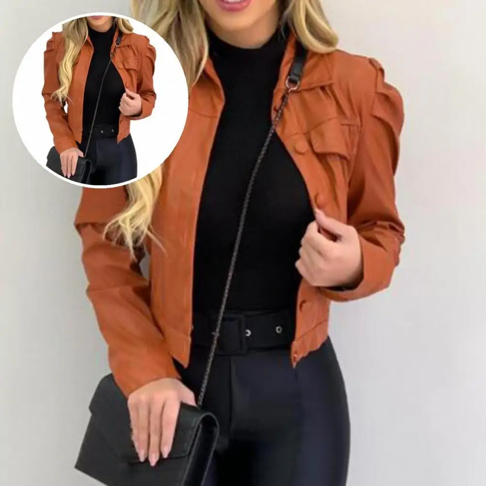 

All-match Lightweight Women Solid Motorcycle Windbreaker for Dating