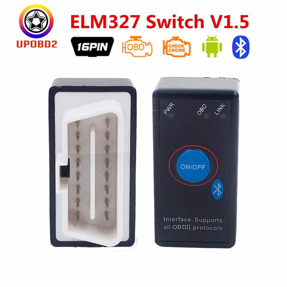 Мини OBD2 ELM327 V2.1 uper Bluetooth с CD автомобильный OBD 2 сканер неисправностей автоматический считыватель кодов сканирующие инструменты Переключатель ELM 327 eml