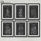 Кухня стены искусства винтажный постер ретро Черный Белый лакированная печать холст живопись декоративная картина столовая украшение дома