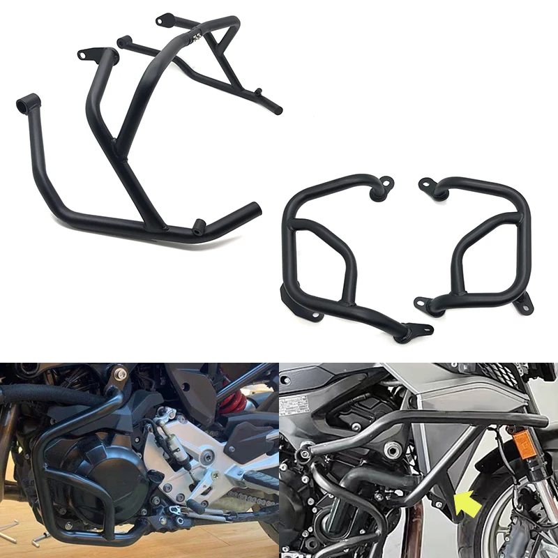 

Artudatech BLACK CRASH BARS ENGINE GUARDS BUMPER SET Fit for BMW F900R F900XR 2020 2021 Motorcycle Accessories Parts