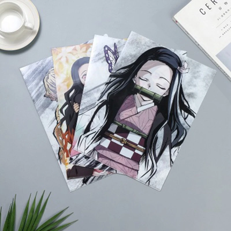 

Document Bag Folders Students Stationery School Office Supplies 1pcs Anime Demon Slayer Kimetsu No Yaiba File Folder Organizer