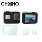 Для Gopro 8 Black аксессуары, защита экрана Temper Glass Ultra Clear LCD HD + защита для объектива 3 шт. комплект тонкий для Go Pro 8