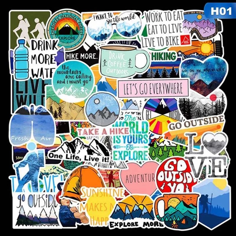 50 шт./компл. интересные наклейки на мотоцикл телефон скейтборд ноутбук багаж