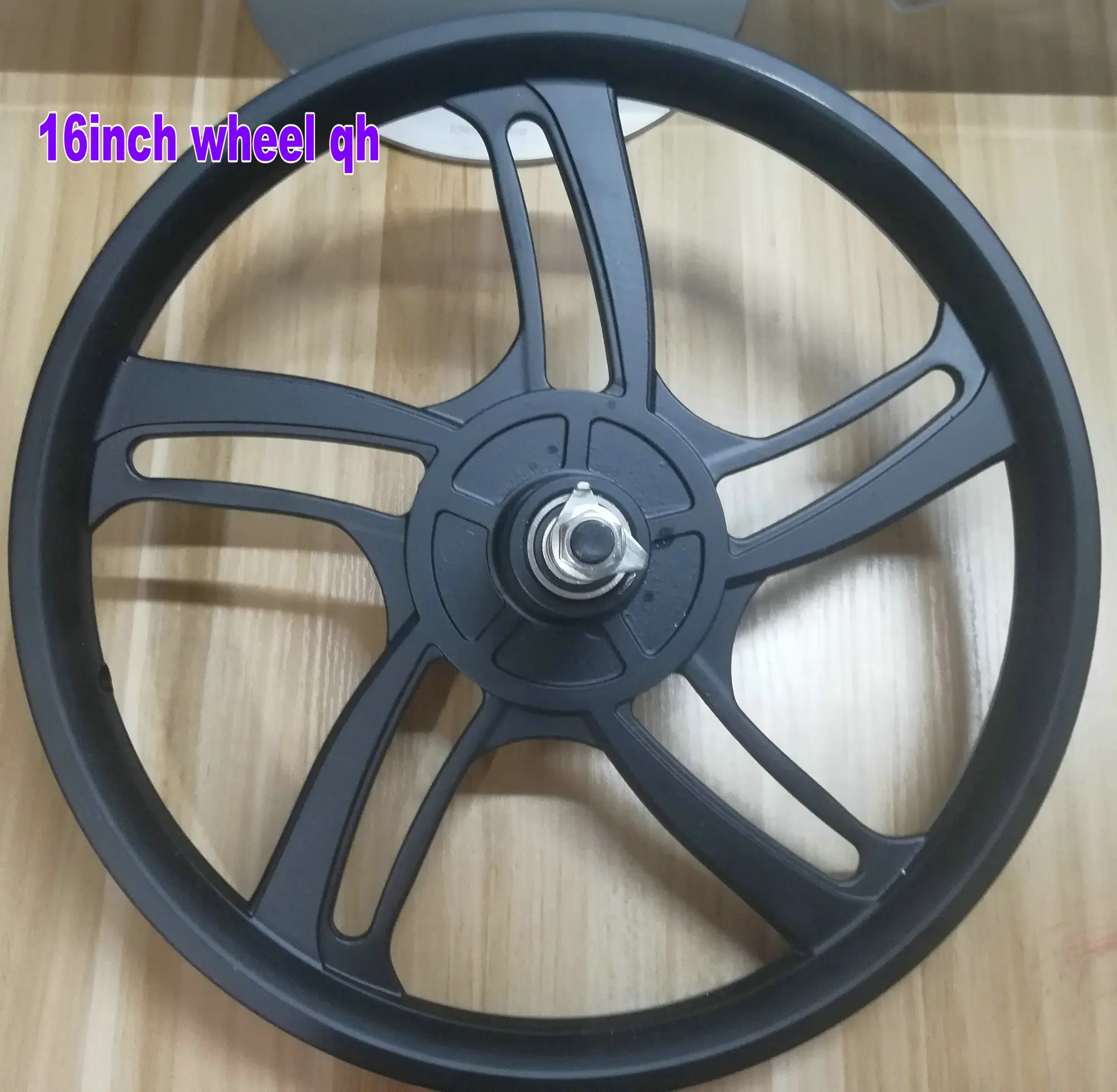 5 spokes 16 дюймов переднее колесо дисковый тормоз с осью для электрического велосипеда электрический скутер MTB подвижность преобразования частей трехколесный велосипед колеса - Цвет: 5 spokes