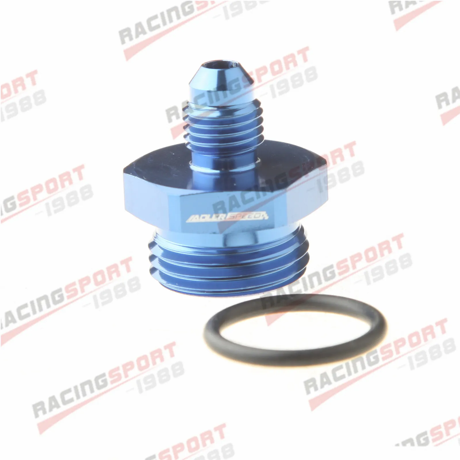 

-8 AN AN8 Male Flare To -12 AN-12 Straight Cut O-Ring Fitting Blue