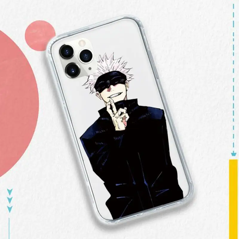 

Jujutsu Kaisen Anime Phone Case Transparent soft For iphone 5 5s 5c se 6 6s 7 8 11 12 plus mini x xs xr pro max