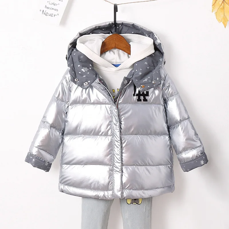 HH Children Fashion Winter Jacket For Girls Warm Hooded Down Coat Boys Double-sided Jackets Waterproof Coats Baby Kids Parka | Детская