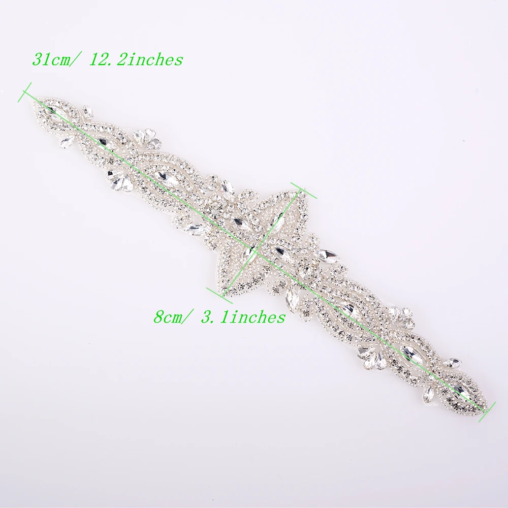 Аппликация из прозрачных бусин и страз для свадебного платья ремней шляпы