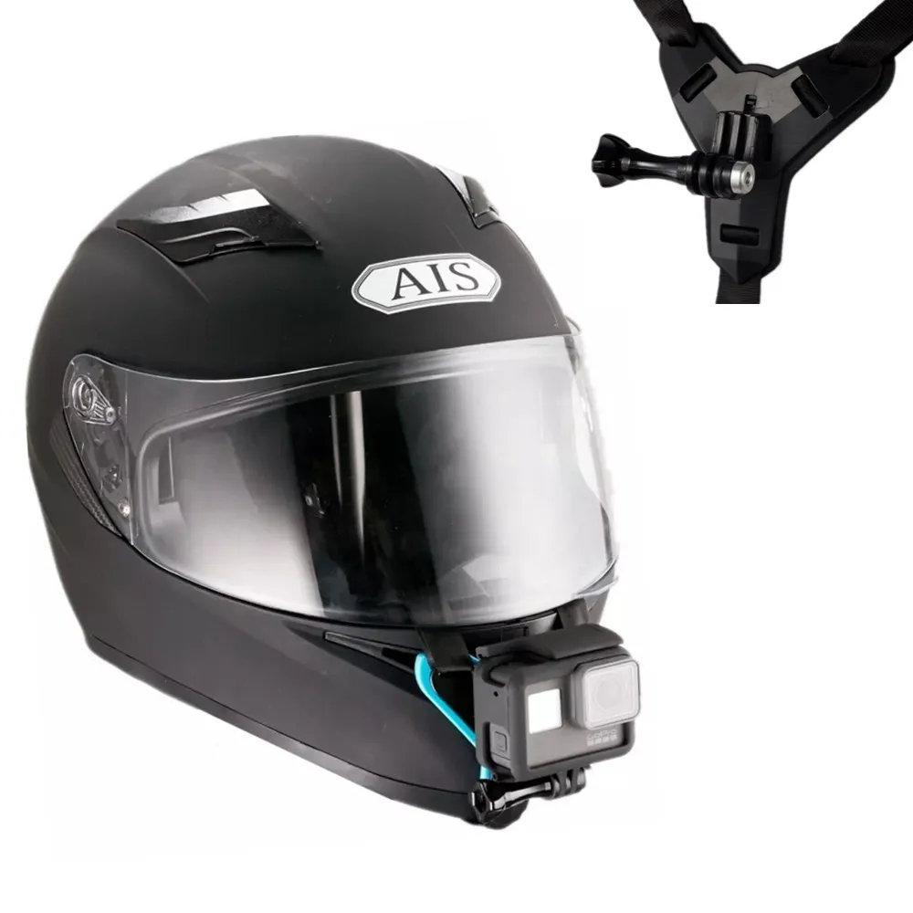 Подставка под подбородок для мотоциклетного шлема держатель GoPro Hero 9 8 7 6 5 4 3 Xiaomi Yi