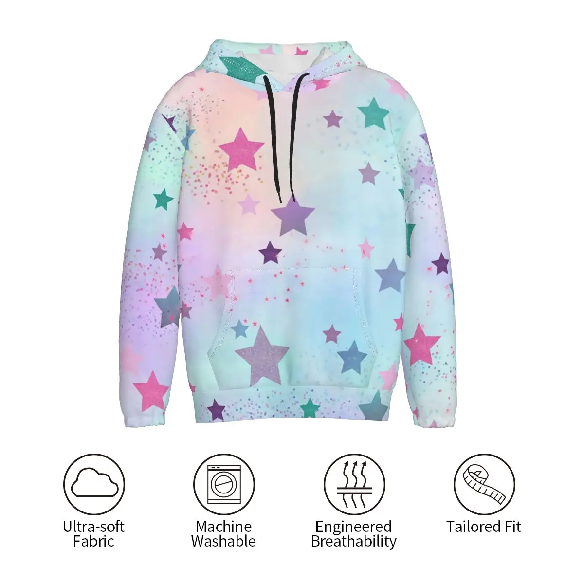 

Мужская толстовка с капюшоном и принтом, с длинным рукавом