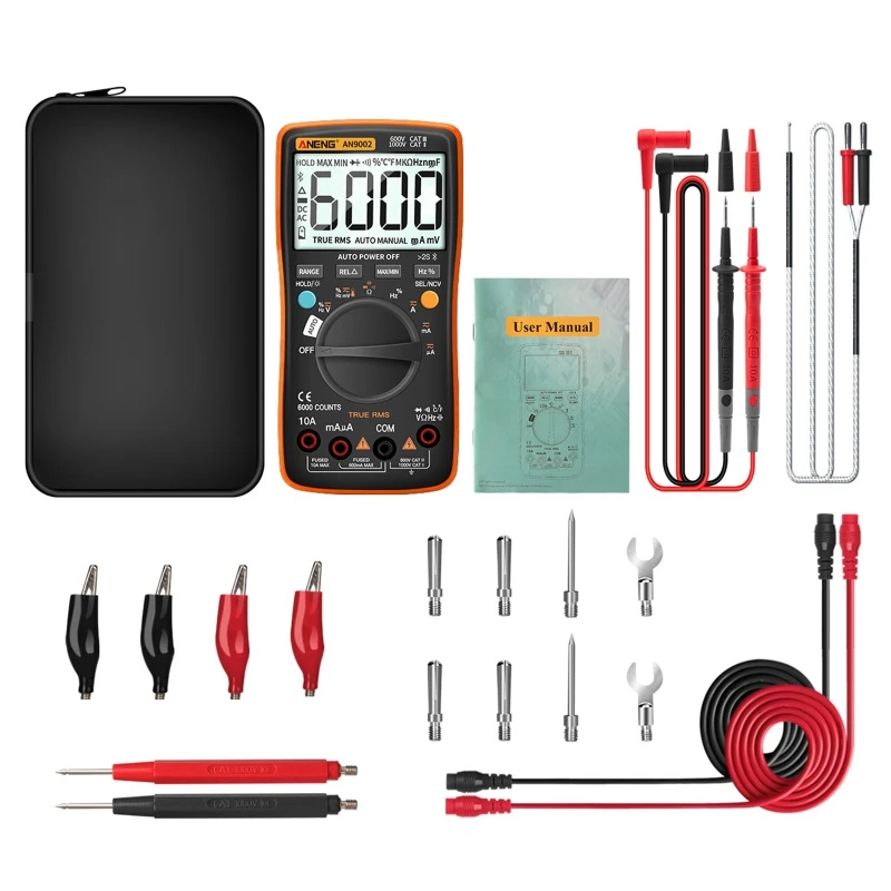 

AN9002 Digital True RMS 6000 Counts Bluetooth Multimetro AC/DC Current Voltage Tester Professional Auto-Range Multimeter