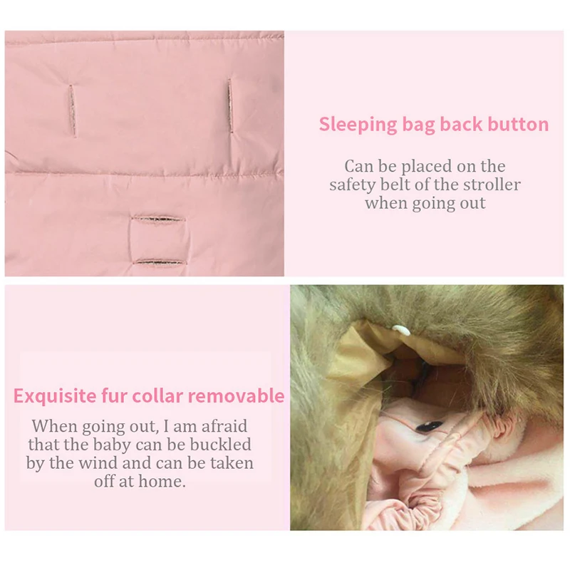 Спальный мешок для детской коляски зимний теплый спальный ветрозащитный