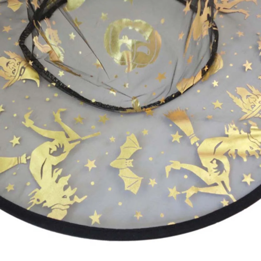 Детская шляпа ведьмы на Хэллоуин черный плащ-накидка злой вечерние украшение для