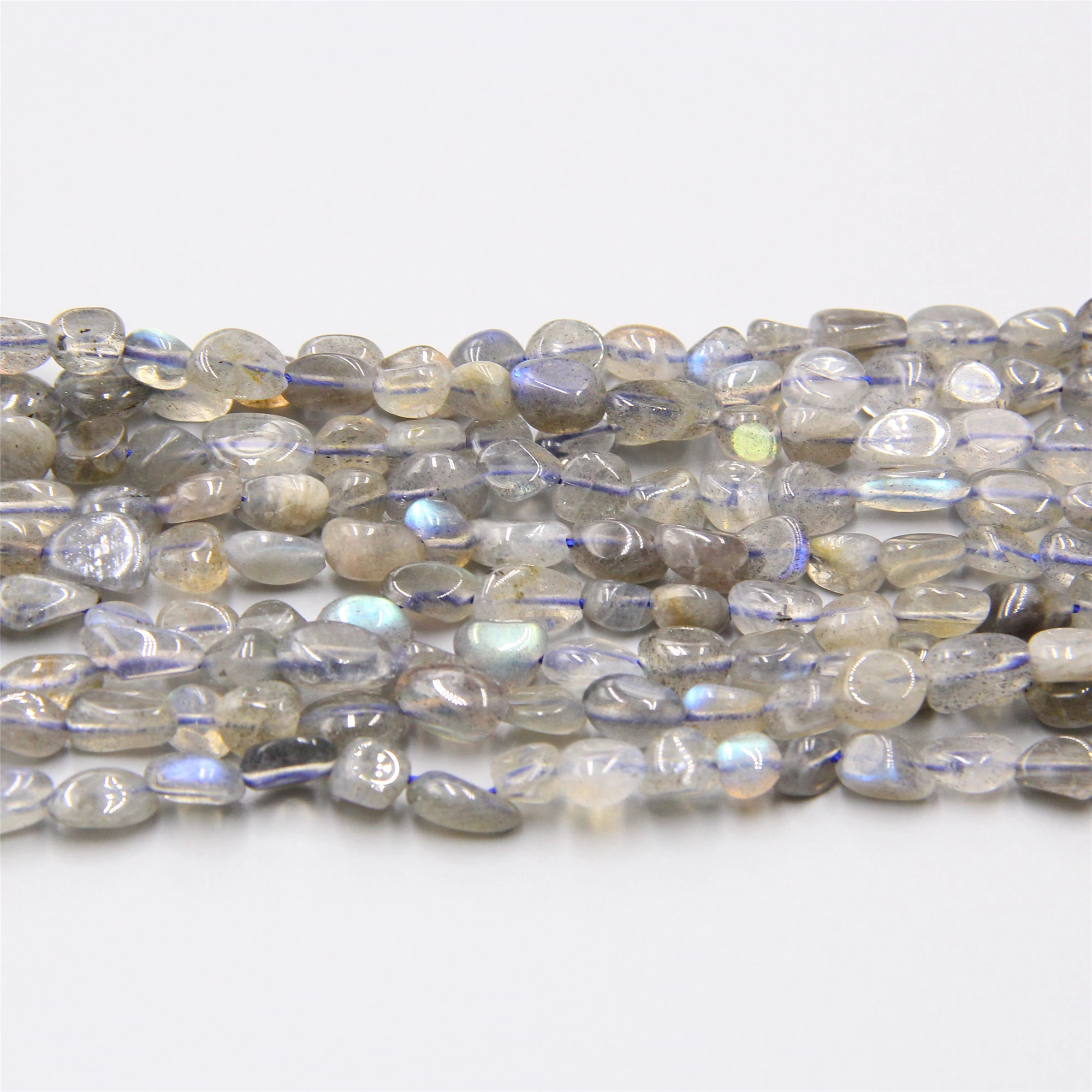 Природной произвольной формы серый гранит камень лабрадорит свободные бусины