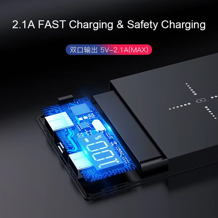 

For Xiaomi Power Bank 20000mAh Portable Charger Dual USB Mi External Battery Bank Wireless Charger Power bank for Mobile Phones