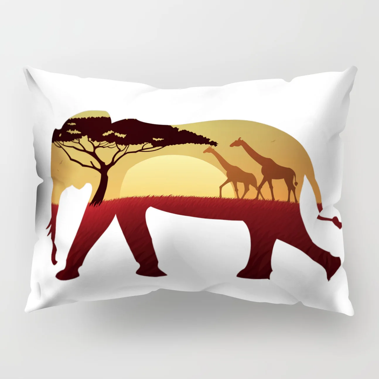 New Fashion Rectangular Polyester Printed Pillow Case Tropical Rain Forest Animal Home Decor Living Room Cushion Cover | Дом и сад