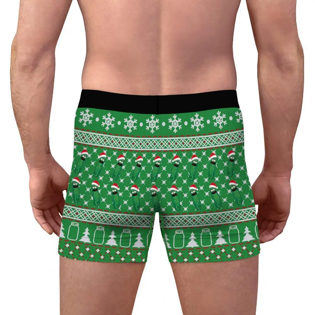 

Christmas Hat Breathable Rick Cucumber With Christmas Hat Christmas Boxers for Party