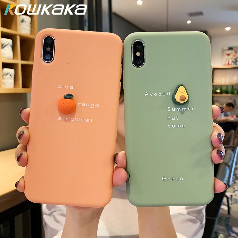 Чехол для телефона Kowkaka мягкий силиконовый 3D чехол карамельного цвета с надписью