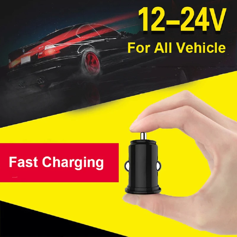 Автомобильное зарядное устройство Mini Dual USB Автомобильное зарядное устройство USB зарядное устройство для телефона 2 порта быстрое автомобильное зарядное устройство для iPhone X 8 7 samsung 1 м Micro USB кабель