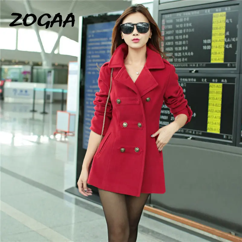 

ZOGAA 2020 Winter Coat Women V-neck Long Trench Coat For Women Plus Size Clothes sobretudo feminino abrigos mujer invierno