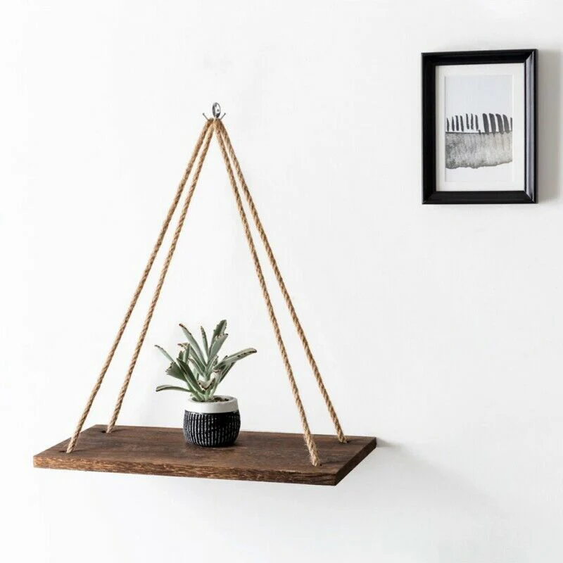 

Home Hanging Rack Kitchen Decoration Wooden Retro Stand Plant Holder Support