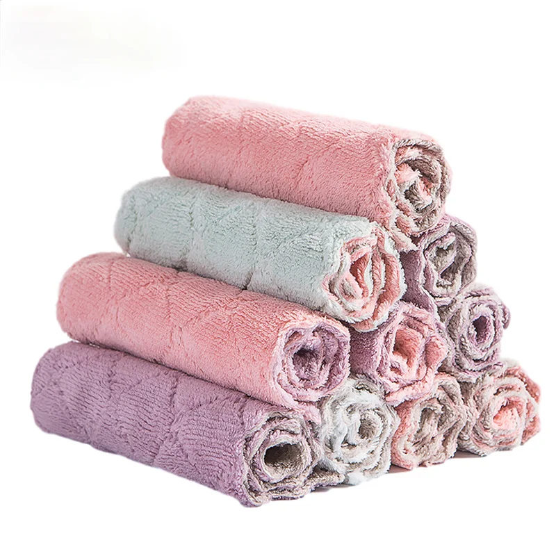 

Cleaning cloth cleaning cloth dishwashing kitchen supplies kitchen double-sided absorbent dish cloth special soft kitchen tools
