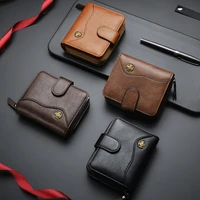 new pu material wallet rcasual fashion business anti magnetic men zipper multi card coin purse wallet k3203