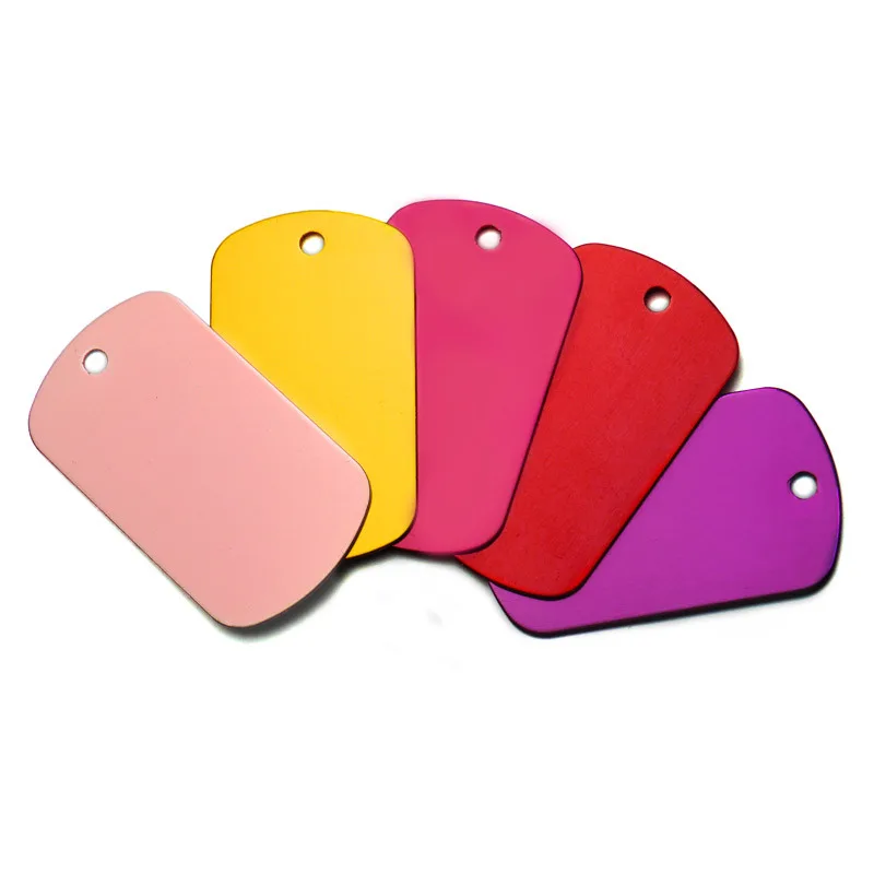 

Wholesale 100 Pcs Man Military ID Tag Personalized Dog ID Tag Silencer Customized Custom Engraved Cat Pet Name Phone Aluminum
