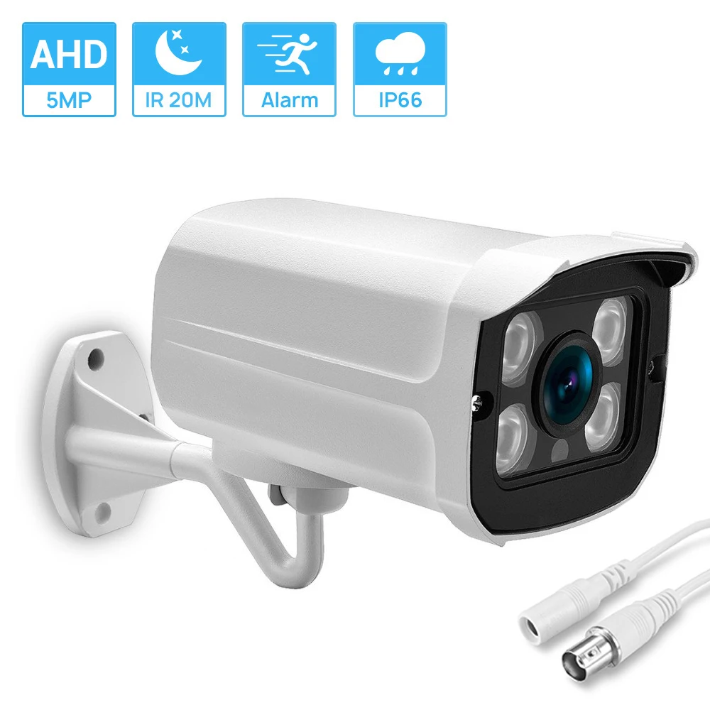 

AHD камера видеонаблюдения 5 Мп 1080P 720P Optioanl, высокое разрешение, 4 светодиосветодиодный, ночное видение, водонепроницаемая цилиндрическая нар...