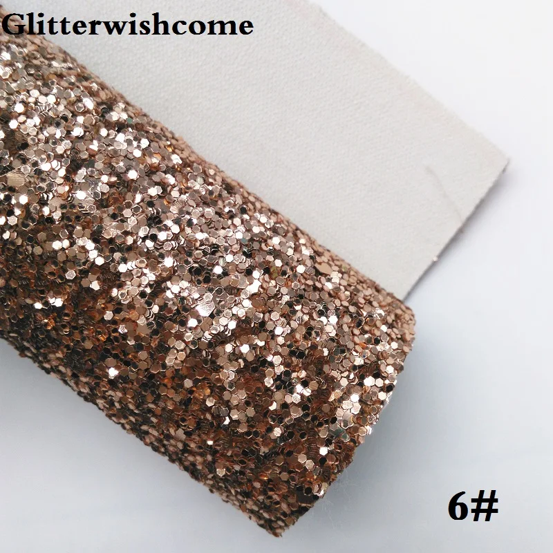 Glitterwishcome 21X29 см A4 Размер синтетическая кожа, плотная блестящая кожа ткань винил для бантов, GM021A - Цвет: 6