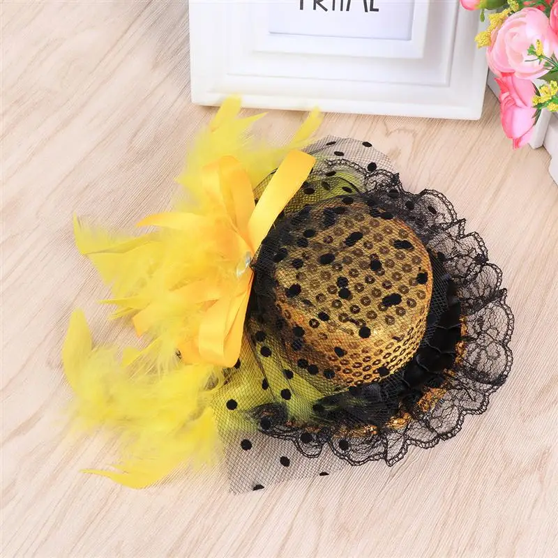 Женские головные уборы с перьями и зажимами вечерние для маскарада