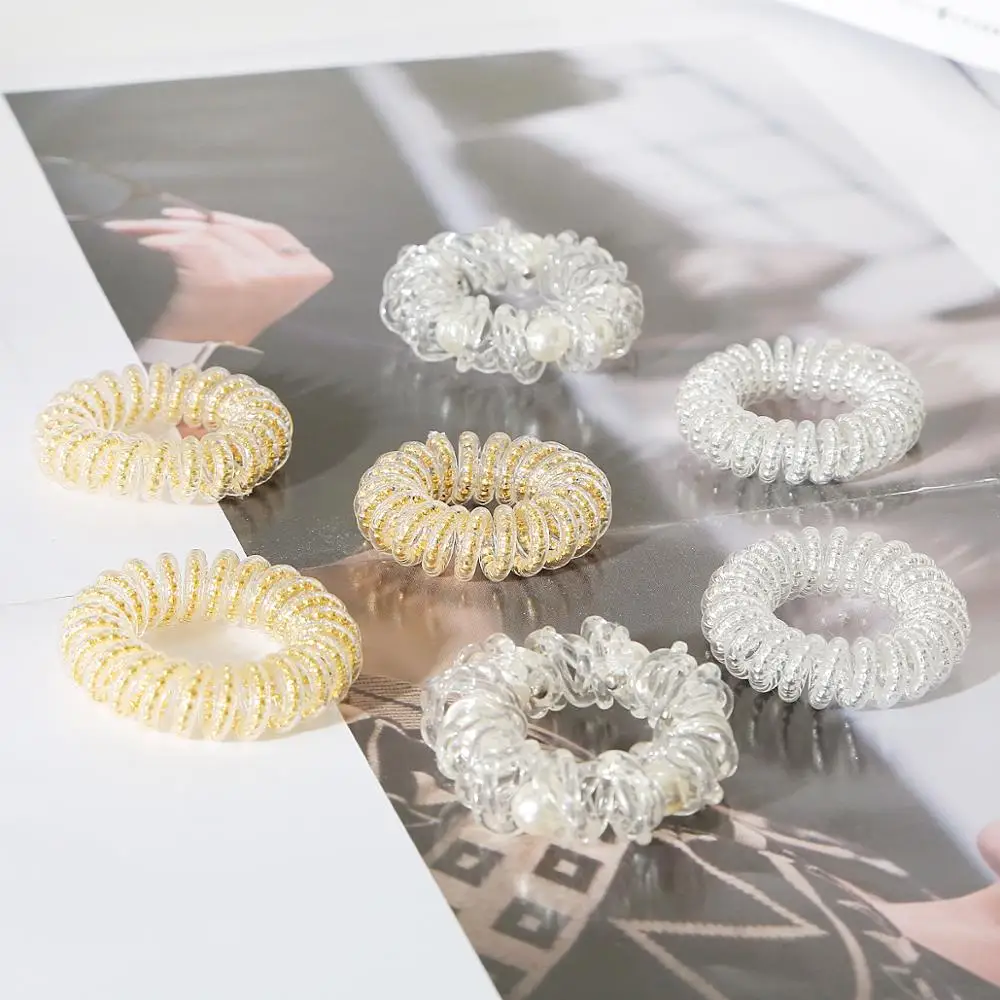 Телефонная проволока эластичная резинка головной убор спиральная лента для