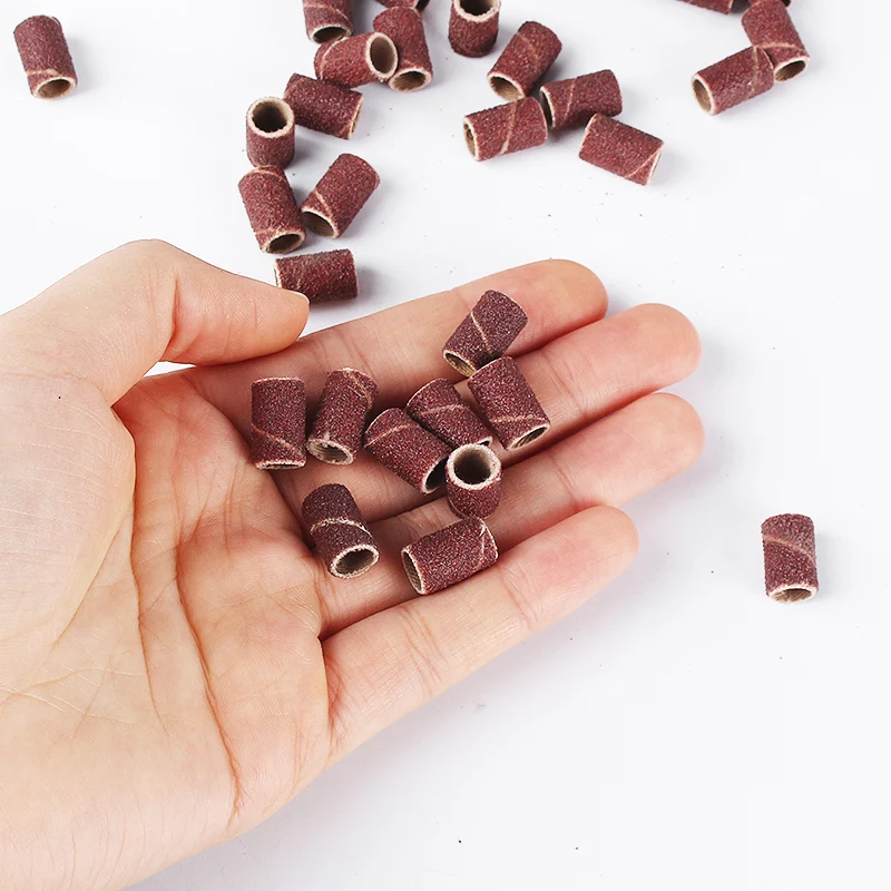 Lidan 100 шт./корт. 60 #80 #120 # шлифовальный песок пилка для ногтей кольцевая насадка