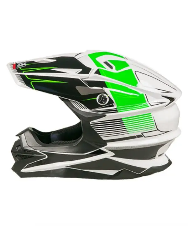 Мотошлем кроссовый AiM JK803 White/Green L | Автомобили и мотоциклы