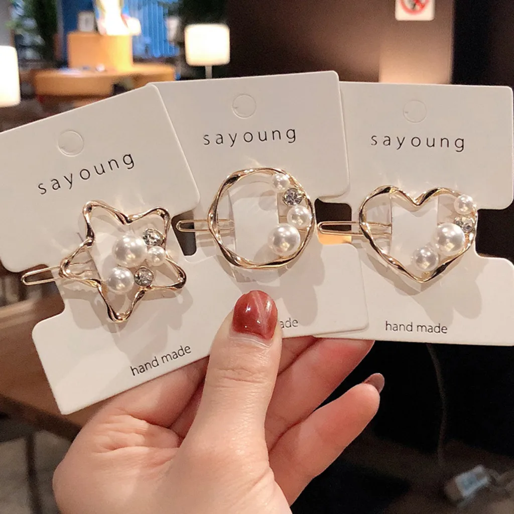 Элегантный сладкий Жемчуг Шпилька любовь лук клип дамы ювелирное изделие в виде