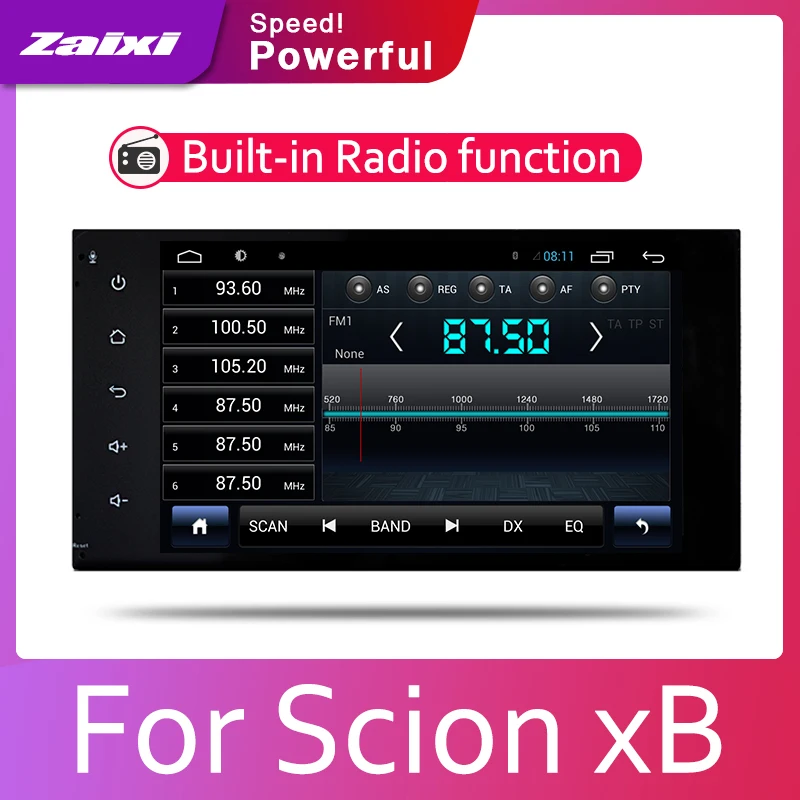 ZaiXi 7 HD 1080P IPS LCD экран Android 8 Core для Scion xB 2000 ~ 2005 автомобильное радио BT 3G4G WIFI AUX USB GPS Navi