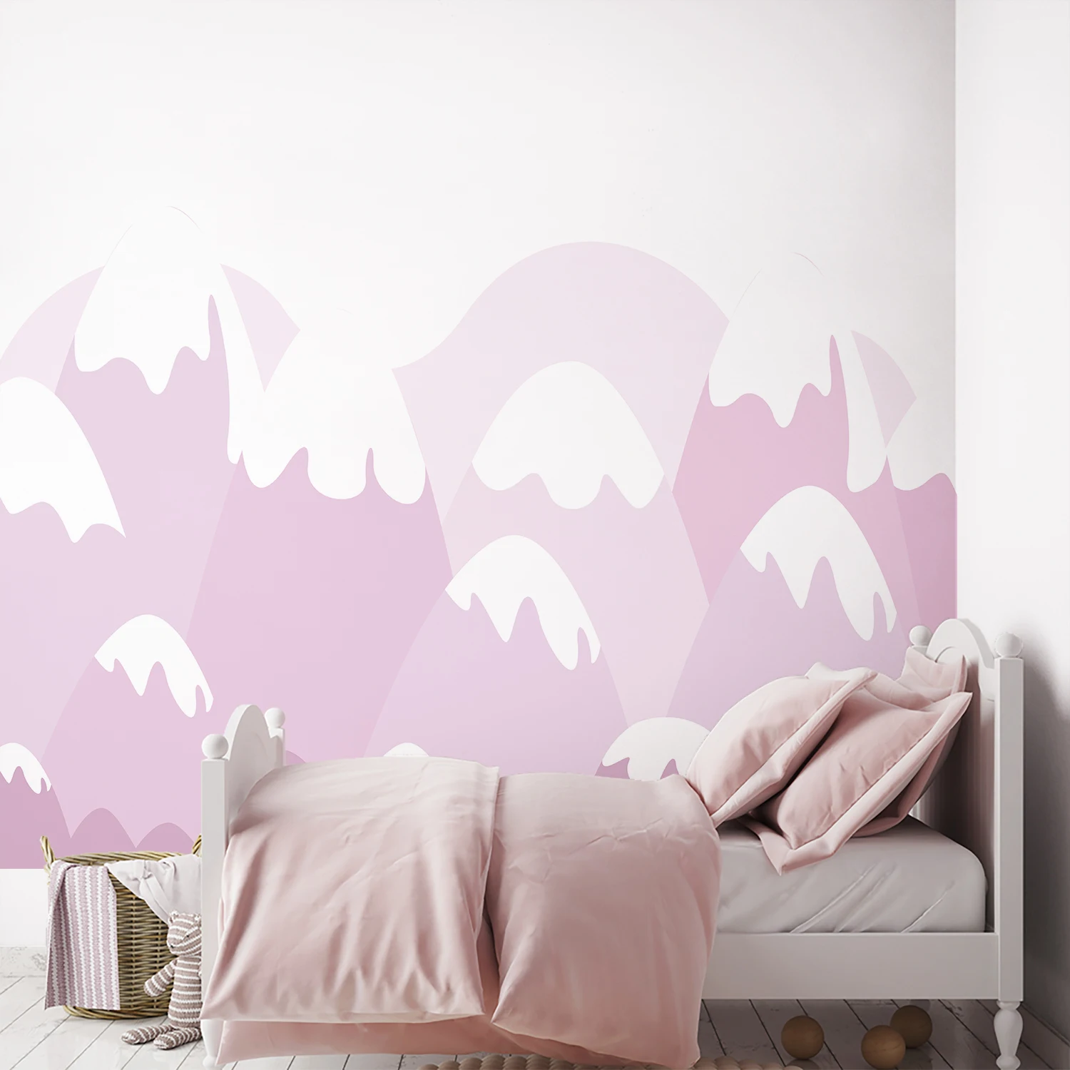 

Funlife® Pink Mountain Seamless Wallpaper Waterproof Wall Stickers Fabric Wall Mural Nursery Home Decoration Bedroom Living Room