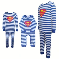 new family matching pajamas dad and me jammies autumn winter stripe super pajamas set mommy and me boys girls homewear
