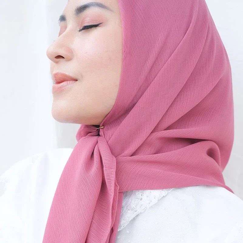

Модный однотонный хлопковый хиджаб из Малайзии, мусульманский женский шарф, головной платок, женский платок