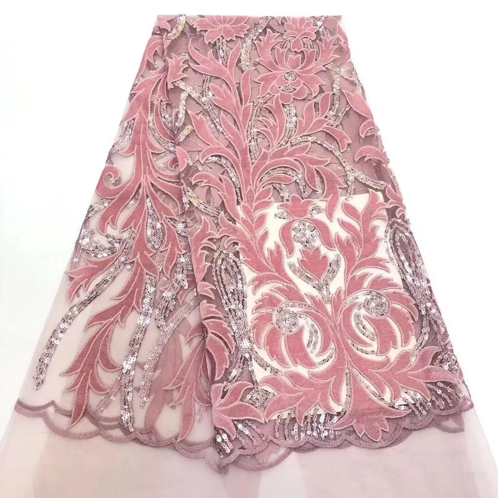 5 ярдов разноцветные с блестками мягкие эластичные африканские бархатные