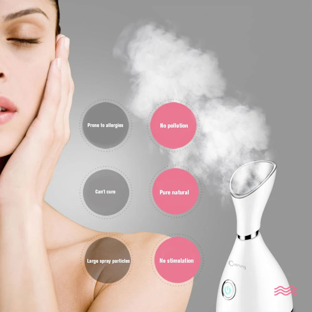 

Nano Ionic Facial Steamer Humidifier Unclogs Pores Reduce Blackhead Deep Cleaning Face Sprayer Cleaner Machine Skin Tightening