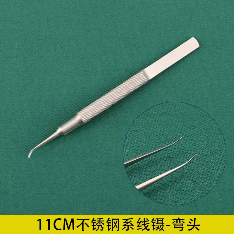 11 см пинцет с круглой ручкой и резьбой офтальмологические микропинцеты