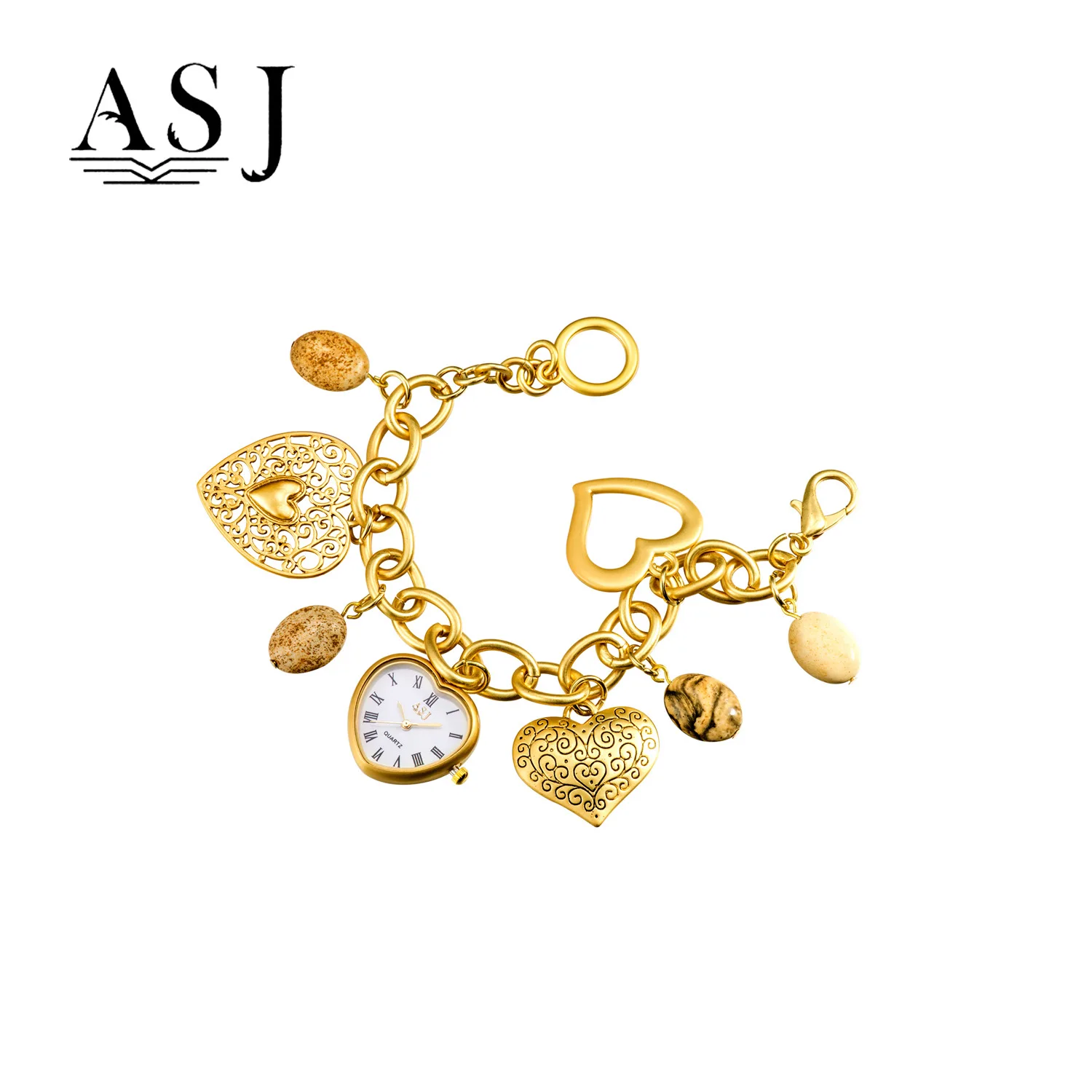 

ASJ heart vintage strap bracelet watch quartz watch
