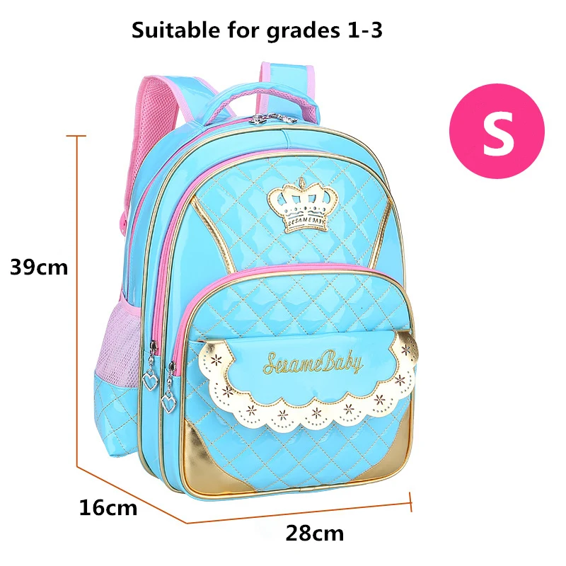Children School Bags for Girls Crown Backpack Princess schoolbag Waterproof Kids Backpacks schoolbags mochila infantil