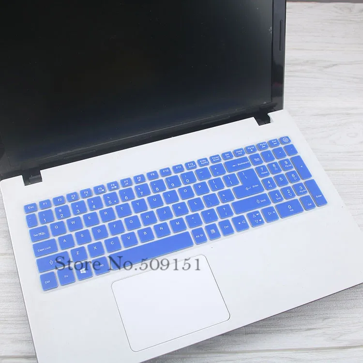 15 дюймов клавиатуры силиконовая клавиатура защитная крышка для acer Aspire e15 e 15 E5-573g 532 522 V3-574 F5-572 TMP257 E5-573 E5 573 г - Цвет: Blue