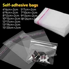 100 шт., самоклеящиеся пакеты для упаковки ювелирных изделий