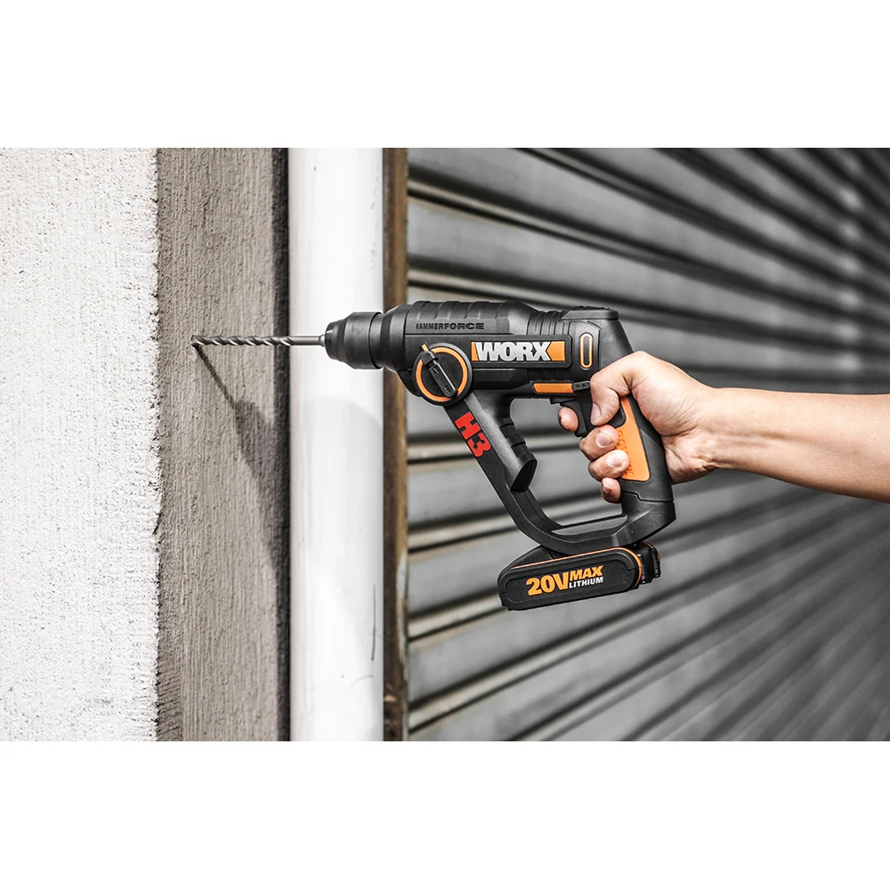 Бесплатная доставка WORX WX390 3 в 1 H3 20V MAX сверло перфоратора Аккумуляторный