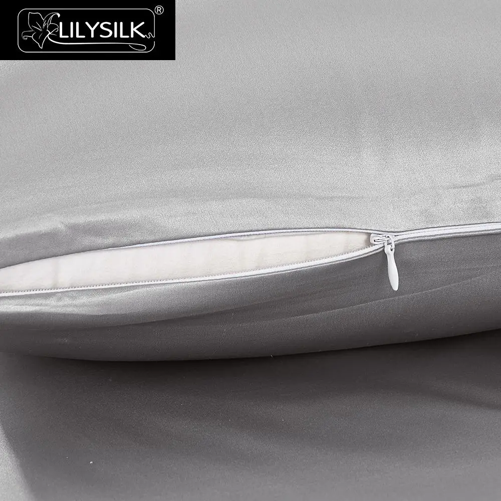 Наволочка из чистого шелка LilySilk на скрытой молнии 19 цветов для мужчин и женщин
