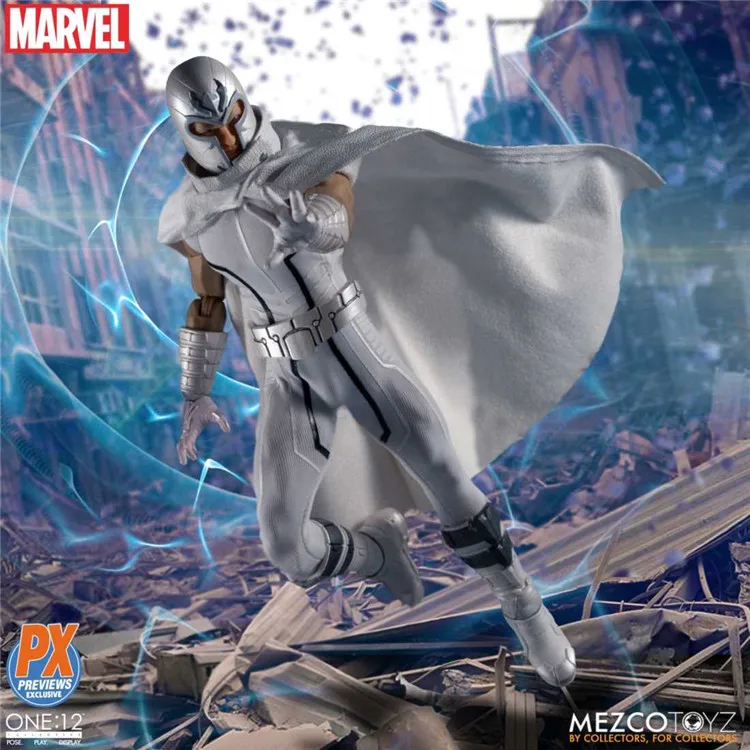 Mezco19817 X Для мужчин Магнето белый PX ограниченное 7 дюймовый подвижные