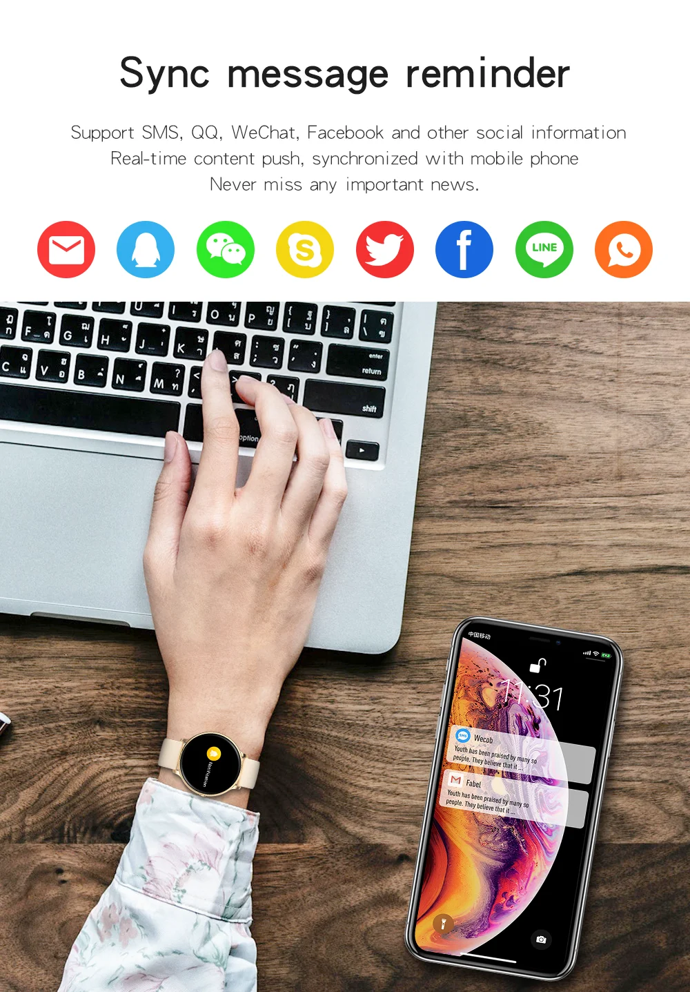 

MISIRUN Q71 Smart Watch Men Women Bluetooth call Fitness Tracker Support Dialing Reminder Sleep Smartwatch for Ios Android